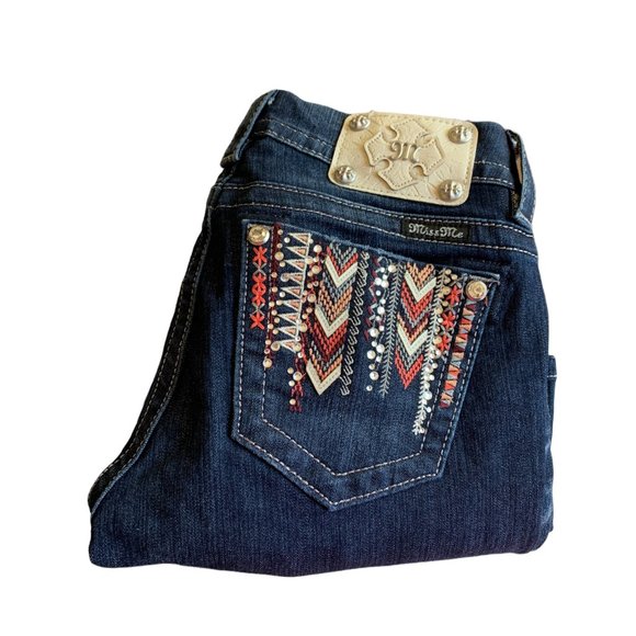 Miss Me 'Mid-Rise Easy Skinny' Womens Jeans Tag 26 Blue W29xL28 Stretch Western - Picture 12 of 13